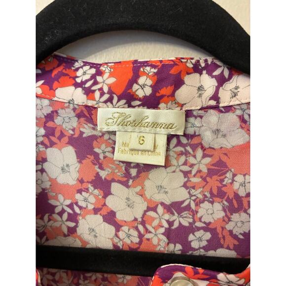 Shoshanna Rylee Dress Floral Flutter Sleeve Short Sleeve Knee Length Size 6 - Picture 4 of 6